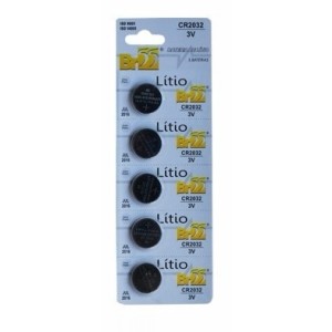 Pilha bateria lithium cartela c/5pçs cr2032 br55