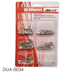 Kit alfinete segurança  cartela c/120 pçs dua-0034