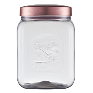 Pote quadrado 1.500ml c/1pç matte rose 4911 bandeirante