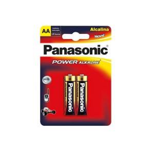 Pilha AA panasonic lr6xab power alcalina cartela c/2pçs