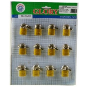 Cadeado glory 20/20/20 c/12 peças