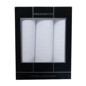 Lenco presidente branco liso 2720 c/3 41X41CM