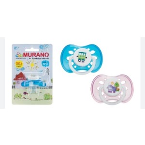 Chupeta silicone n.02 redondo c/1pç 32062 cristal plus maior de 6 meses murano