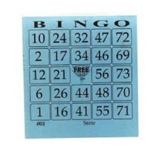 Bloco bingo pequeno azul 4 pct c/15pçs de 100 fls cada 8x10 cod.01 free