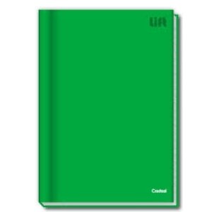 Caderno brochura capa dura c/1 peça 48 folhas verde lift 207635 credeal
