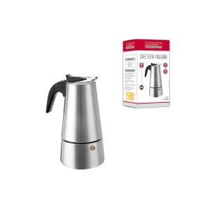 Cafeteira italiana inox c/1pç faz 6 xícaras caft-012