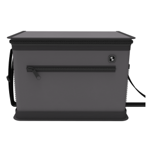 Bolsa térmica 20 litros com alça tropical cinza e preta soprano