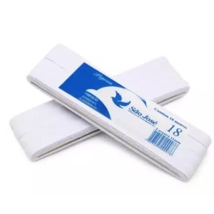 Elástico sao jose n°18 pct branco c/10pçs 11mm algodao 18ppt10-001