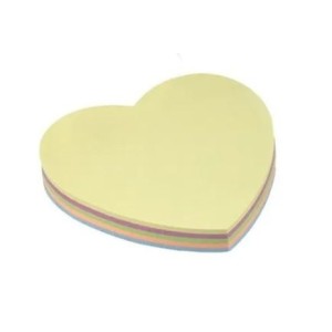 Bloco adesivo postit  coração c/1 pçs c60361 76x76